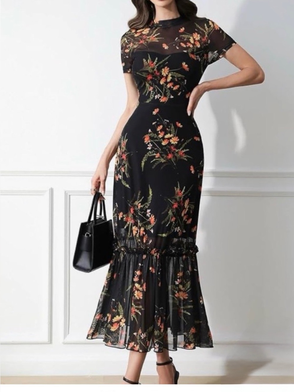 NWT GothDark mesh maxi dress, medium - Picture 2 of 8